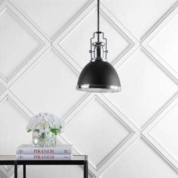 Homer Modern Industrial Iron LED Dome Pendant - JONATHAN Y